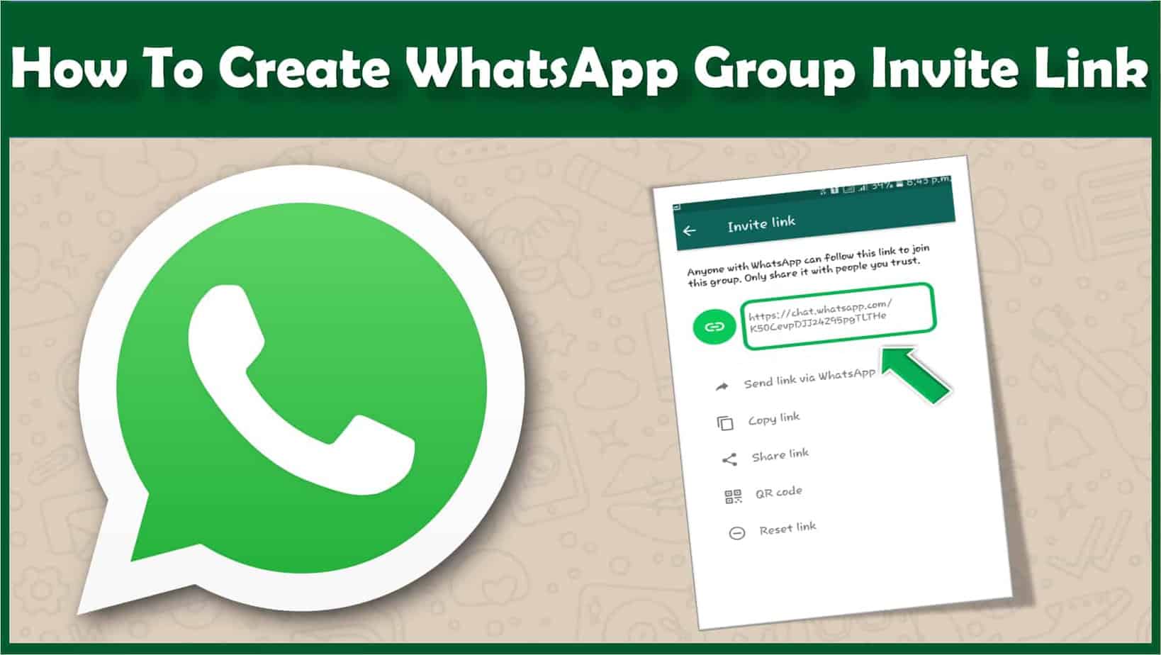 how to create invite link for whatsapp group